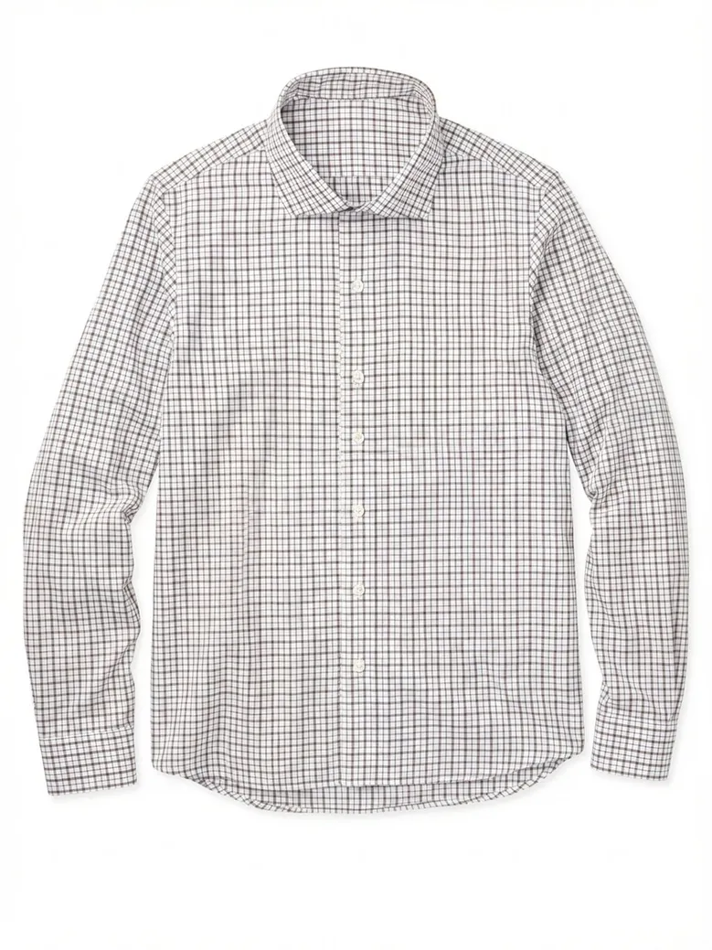 Camisa de popelina blanca lisa de fácil planchado