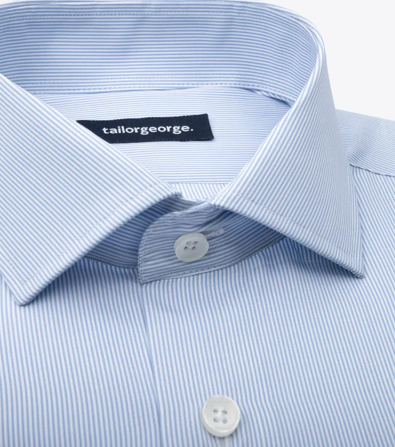 Camisa de popelina blanca lisa de fácil planchado