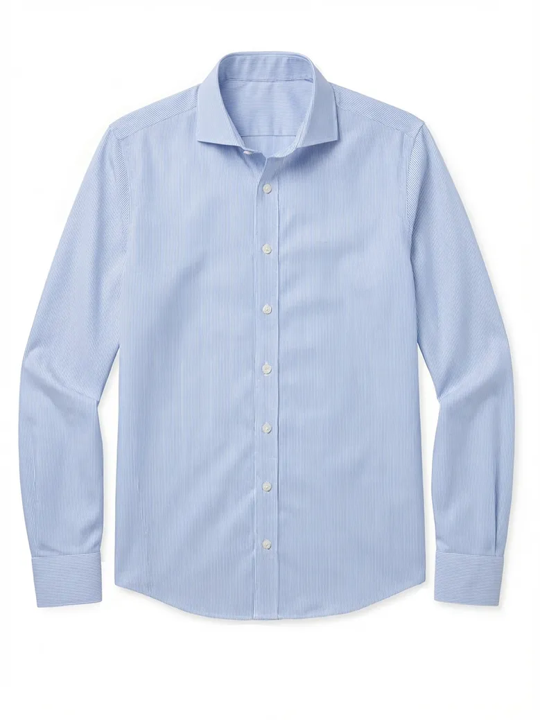 Camisa de popelina blanca lisa de fácil planchado