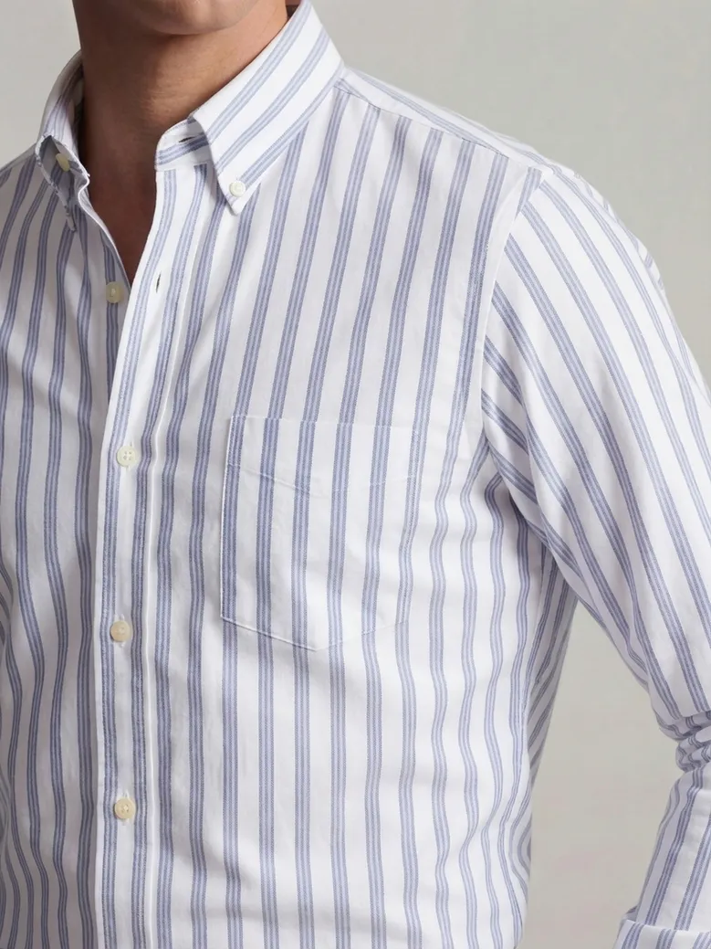 Camisa de popelina blanca lisa de fácil planchado