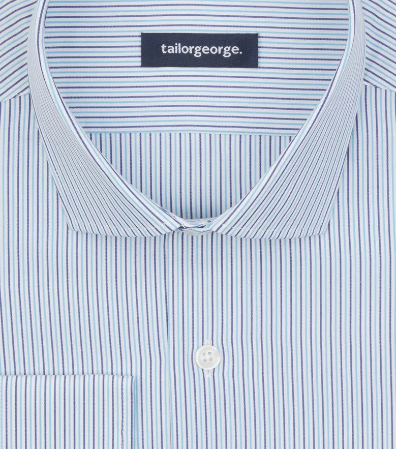 Camisa de popelina blanca lisa de fácil planchado