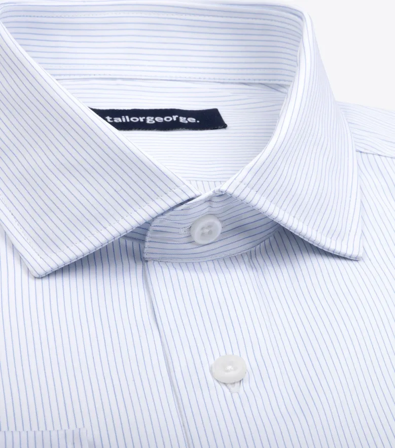 Camisa de popelina blanca lisa de fácil planchado