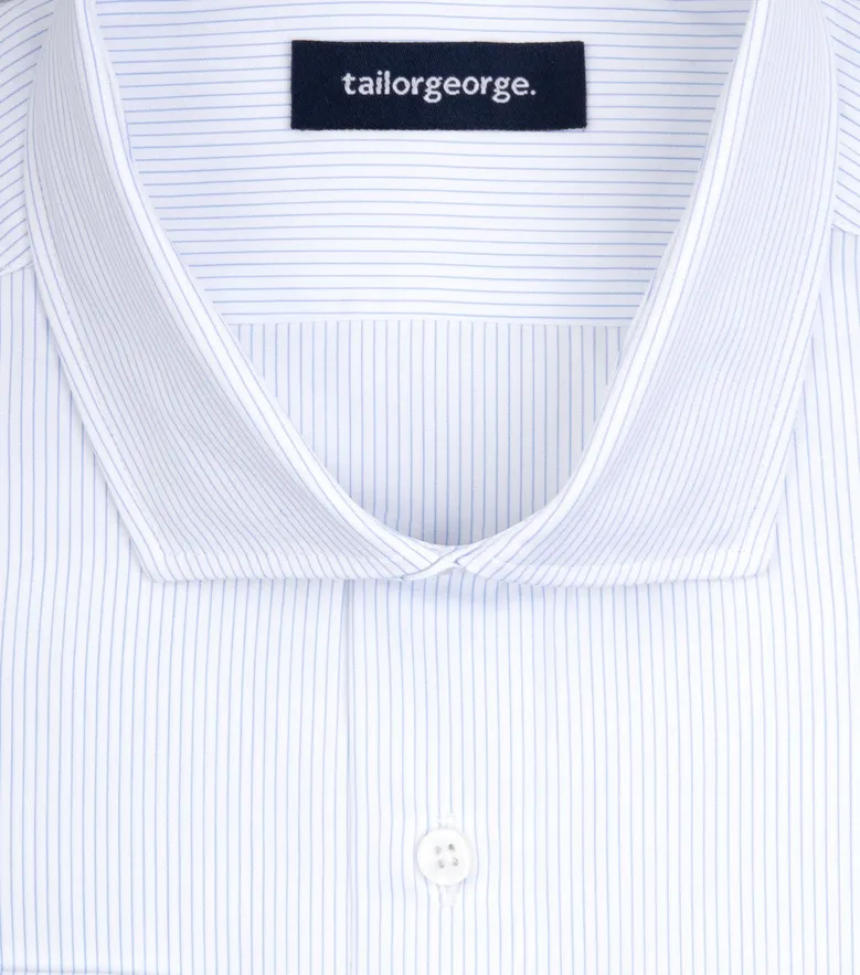 Camisa de popelina blanca lisa de fácil planchado
