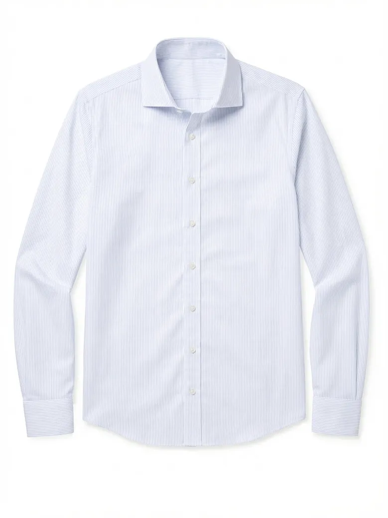 Camisa de popelina blanca lisa de fácil planchado