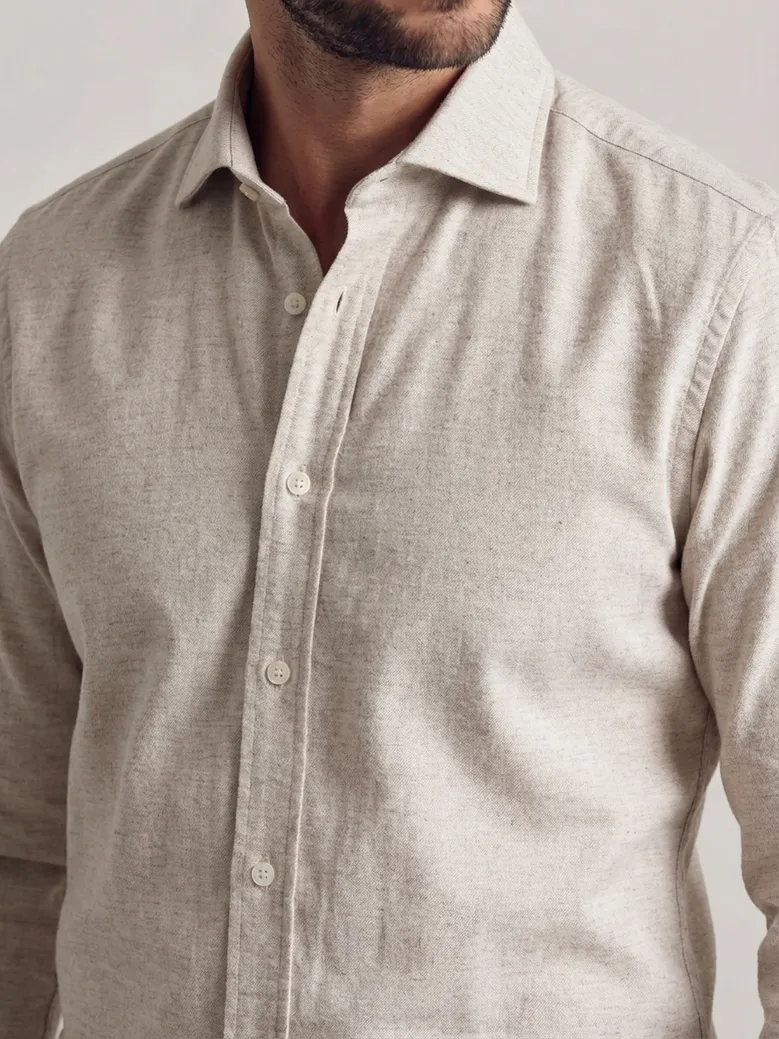 Camisa de popelina blanca lisa de fácil planchado