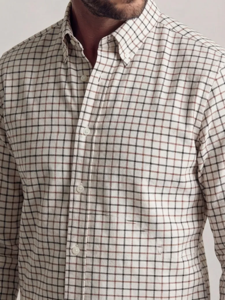 Camisa de popelina blanca lisa de fácil planchado