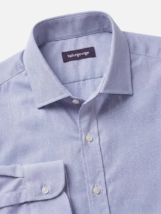 Camisa de popelina de rayas azul claro