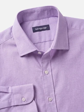 Camisa lisa de popelina morada