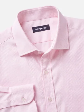 Camisa de sarga rosa lisa