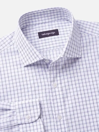 Camisa de popelina de cuadros azules
