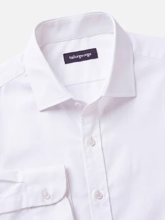 Camisa Oxford blanca lisa