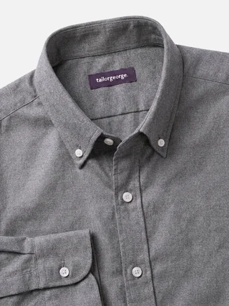 Camisa de franela lisa marrón