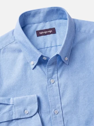 Camisa lisa de franela azul cielo