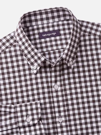 Camisa Franela de cuadros marrón