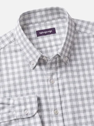 Camisa  Franela de cuadros gris