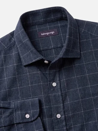 Camisa Franela de grandes cuadros azul