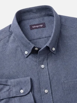 Camisa Franela mini a cuadros azul