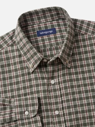 Camisa Franela de cuadros verde