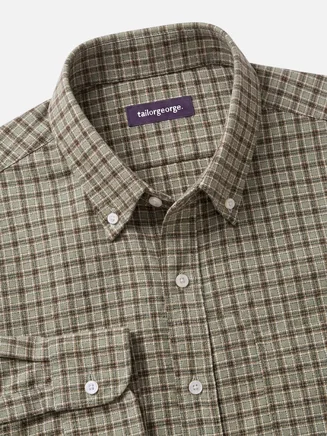 Camisa Franela de cuadros verde