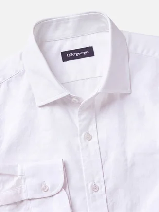 Camisa Oxford sport blanco liso
