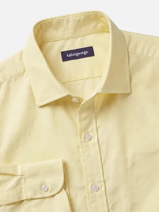 Camisa Oxford liso Amarillo
