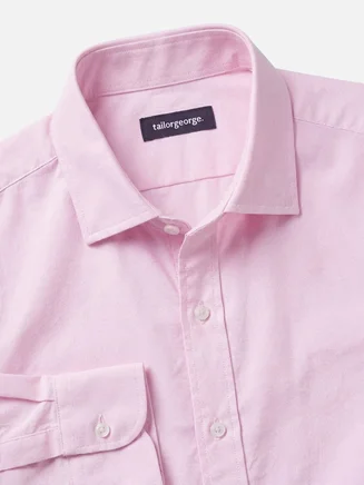 Camisa Oxford liso rosa