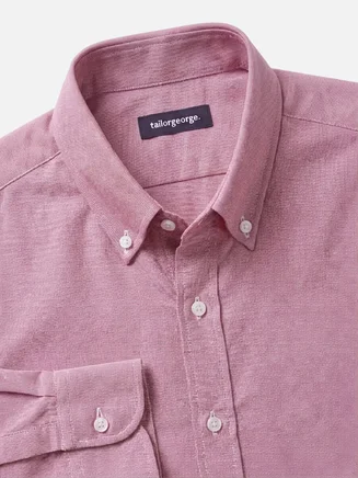 Camisa Oxford sport rojo liso
