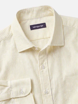 Camisa Oxford de rayas Amarillo