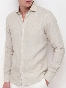 Camisa de lino grueso y resistente