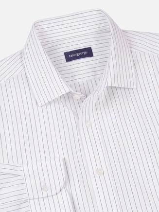 Camisa de popelina con rayas negras