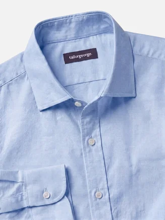 Camisa de chambray azul cielo
